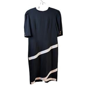 David Warren New York Vintage Classic Black Career Dress Size 8 Women's